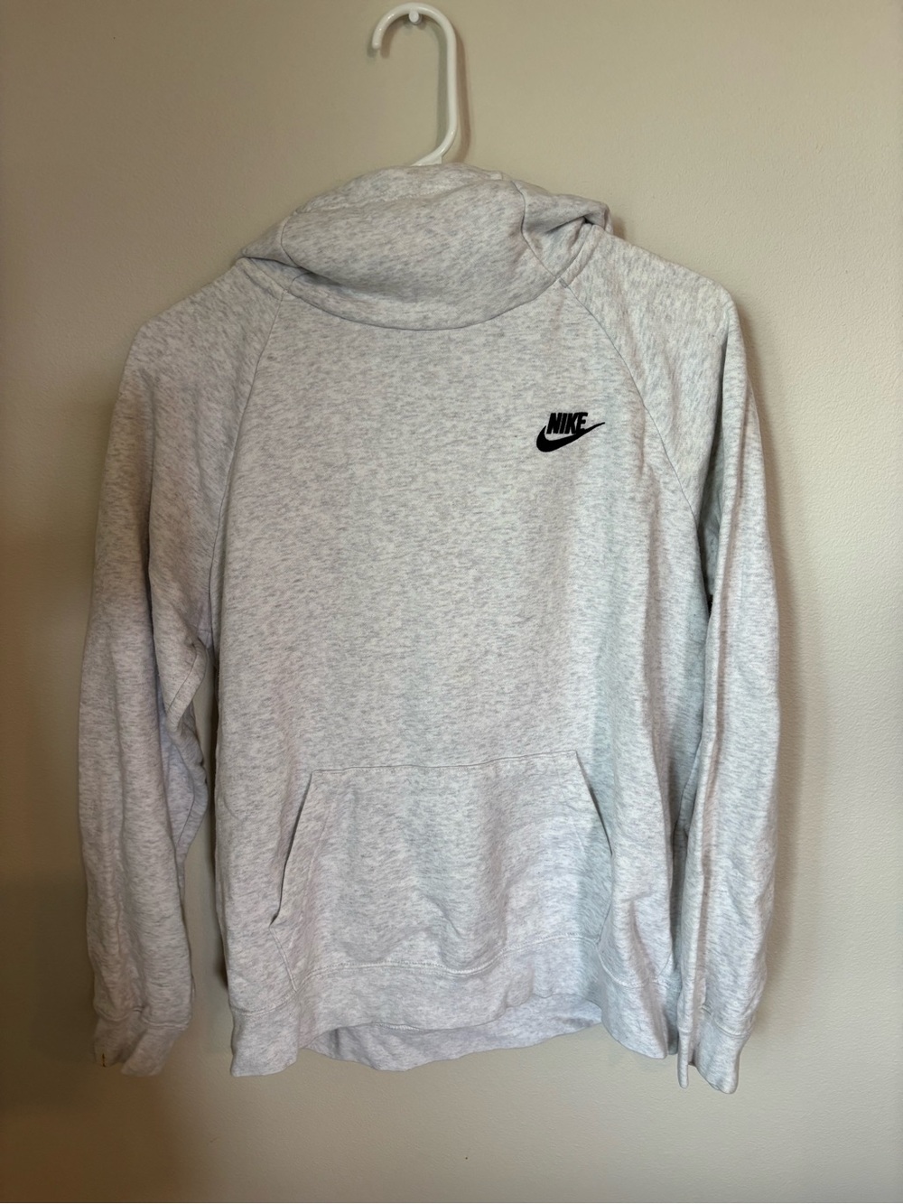 Nike Light Gray Crewneck Sweatshirt with Black Swoosh